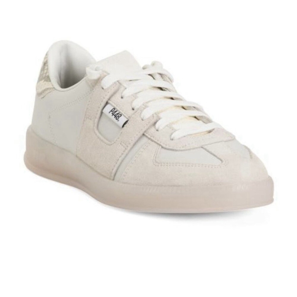 P448 Made In Italy Monza Low Profile Leather/Suede Sneakers Sz 39/8.5 #luxury